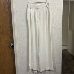 Nicole by Nicole Miller White Wide Leg Dress Pants Women’s US 2 High Waist